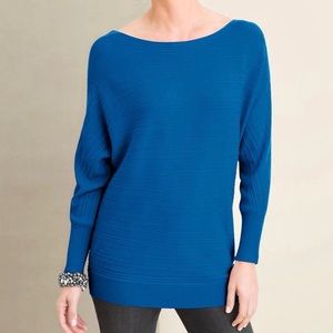 Chicos Modern Ribbed Tunic Sweater 